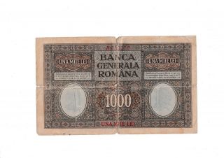 Romania Very Rare 1000 Lei Pick M8 German Occupation Wwi 1917 Vg See Scan