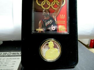Rare Anfernee Hardaway Medal,  Only 250 Minted,  1 Oz Fine Silver 24k Gold Overlay