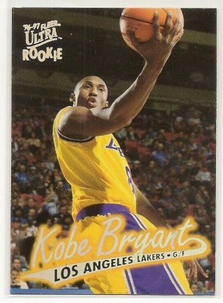 Kobe Bryant 1996/97 Fleer Ultra Rookie Card 52 Rare Massive Bv$$$ Wow