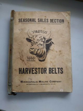Vintage Minneapolis - Moline Company Harvestor Belts Sales Section Book