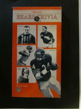 Chicago Bears Trivia 1987 Nfl Book By Peter H Mullen