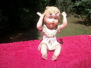 Vintage Piano Baby Bisque Porcelain Figurine 5 "