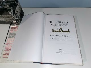 The America We Deserve By President Donald J.  Trump Rare Autographed