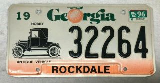 1996 Georgia Hobby Antique Vehicle License Plate 32264