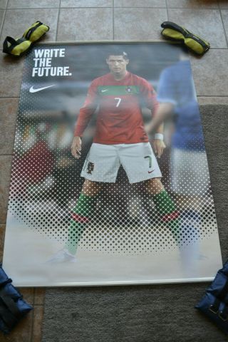 Nike " Write The Future " Cristiano Ronaldo Poster Soccer Promotional Promo Rare