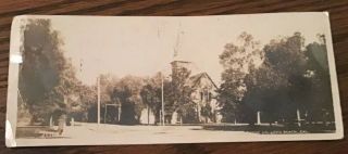 Antique Real Photo Postcard Church Long Beach California Ca 1912 6 1/2 " X 3 "