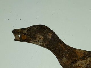 Dug Antique Cast Iron Goose Duck Toy Advertisement Collectible Carnival Game