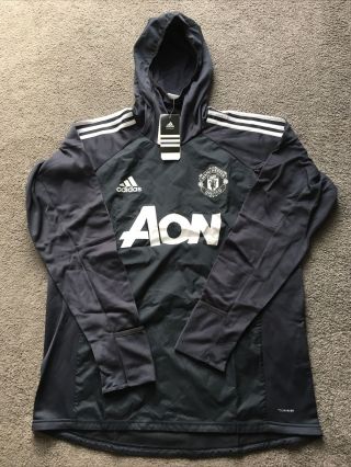 Manchester United Player Pro Issue Warm Up Top Adidas Large Climawarm Rare