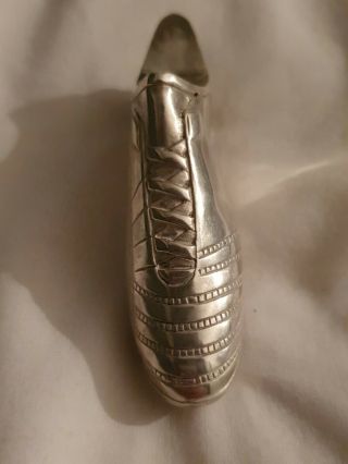 Rare Collectable Sterling Silver Football Boot.  Chritmas Gift.  Silver Model 2oz