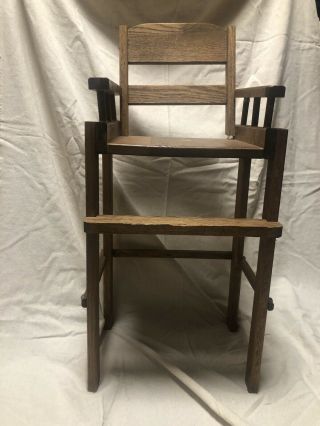 Vintage Wooden Toy High Chair