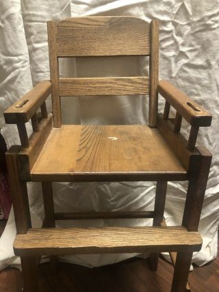 vintage wooden toy high chair 2