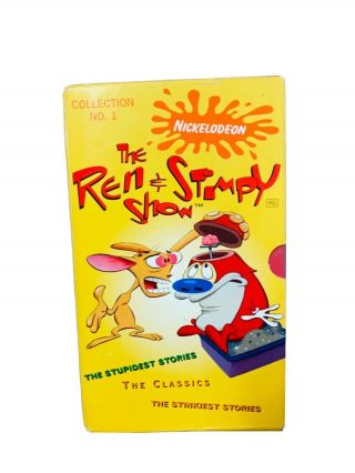 Ren And Stimpy Rare Vhs Box Set Of3 Videos Stinky & Stupidest Stories,  Classics