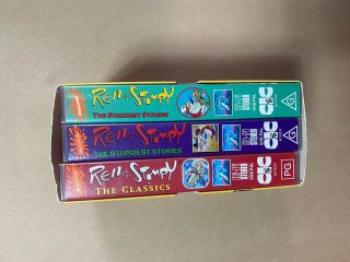 Ren And Stimpy Rare Vhs Box Set Of3 Videos Stinky & Stupidest Stories,  Classics 2