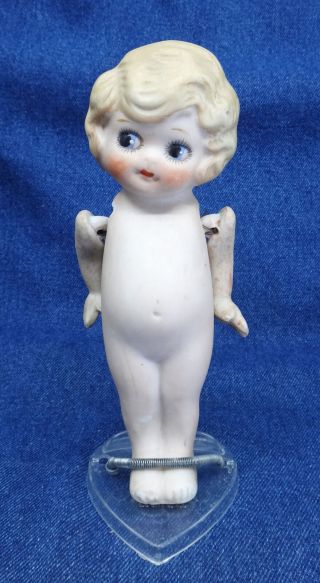 Vintage All Bisque Doll Blond Betty - Boop Type Carnival Kewpie Flapper Japan
