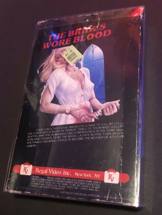THE BRIDES WORE BLOOD REGAL VIDEO VHS BIG BOX HORROR RARE RAEDON SCIENCE CRAZED 2