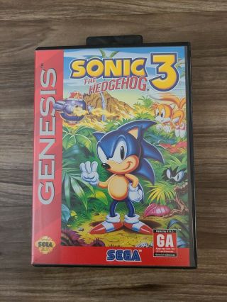 Sonic The Hedgehog 3 (sega Genesis) Cib Complete Rare &