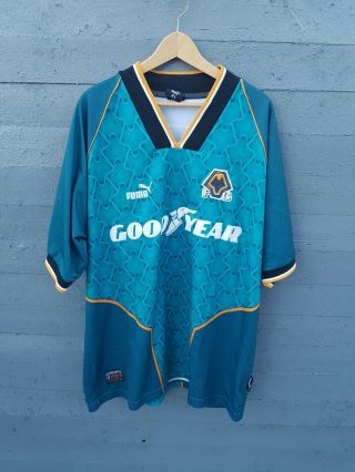 Wolverhampton Wanderers Away Rare Football 90s Puma Vintage 1996/97 Wolves Xl