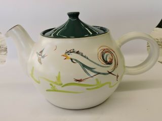 Extremely Rare Denby Stoneware Flair Rooster Teapot - Large 21/4 Pint