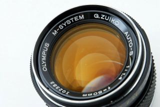 【rare】olympus M - System G.  Zuiko Auto S 50mm F/1.  4 Mf Lens From Japan 681403