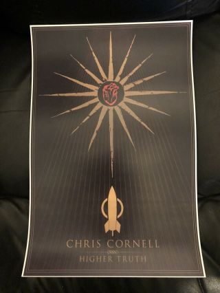 Chris Cornell Acoustic Higher Truth Us Concert Promo Tour Poster Extremely Rare