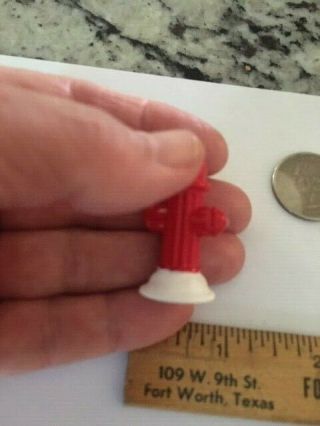 Dollhouse Miniature Collectible Red & White Fire Hydrant 12th Scale Yard Decor