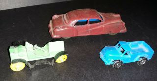 Vintage Toy Cars Manoil P8,  Tin Lizzy,  Japan Pickup Truck,  50s - 60 