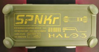 Halo 3 Spnkr Missile Case For Xbox With Rare Sliding Clamp Locks