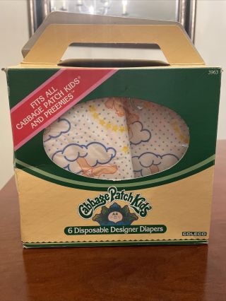 1984 Coleco Cabbage Patch Kids 6 Disposable Designer Diapers 3963