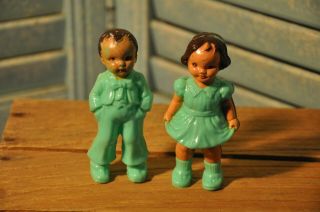 Hard Plastic Vintage Collectible Irwin Figures Boy And Girl