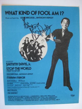 Sammy Davis Jr.  - Rare Autographed Sheet Music - Hand Signed By " Ratpack " Star