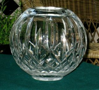 Rare 6 " Waterford Crystal Rose Bowl/vase Lismore By Waterford Crystal