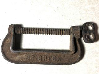 Antique,  Cast Iron 3 Inch,  " C " Clamp / Brighton