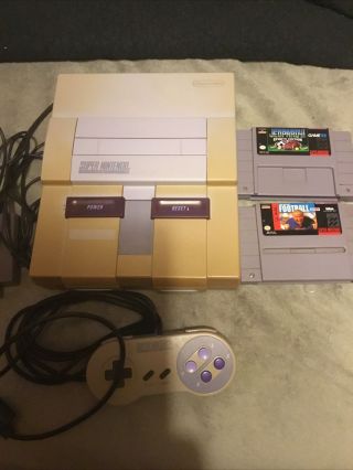 Rare Nintendo Console With 2 Game Bundle Snes System