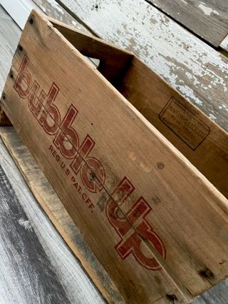 Very Rare Vintage 1947 Bubble Up Wood Soda Pop Crate Mcwilliams & Schulte Co