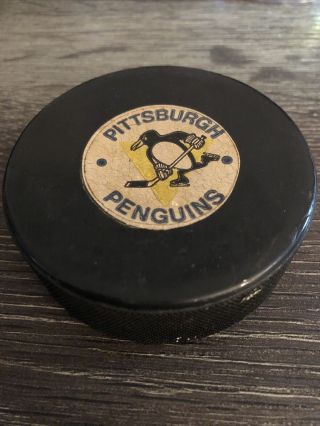 Rare Vintage Pittsburgh Penguins Viceroy Game Puck