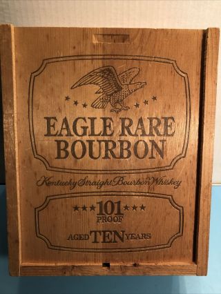 Vintage Double Wooden Box Eagle Rare Kentucky Straight Bourbon Whiskey 101 W/lid