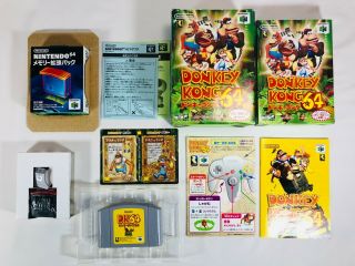 Nintendo 64 Donkey Kong Memory Expansion Pak Pack Boxed Rare N64 Japan 613