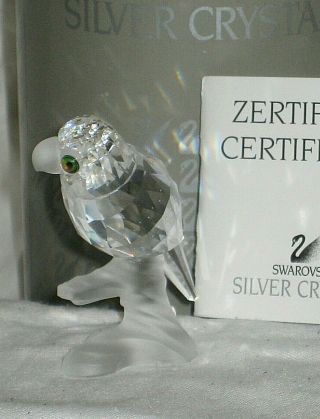 RARE SWAROVSKI Silver Crystal PARROT Figurine w/Box 7640 NR 060 2