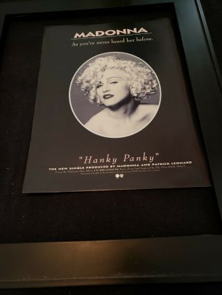 Madonna Hanky Panky Rare Promo Ad