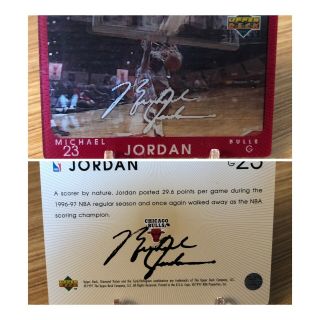Michael Jordan 1997 Upper Deck Diamond Vision Signature Moves Autograph Rare