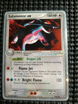 Pokemon Salamence Ex Deoxys Ultra Rare Holo Pokemon Card 103/107