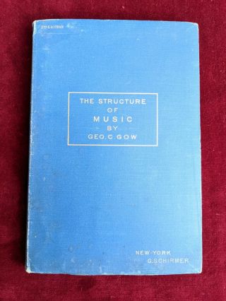 Old Vintage Antique 1895 1st Edition Book Structure Music Teaching History 1800s