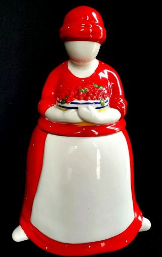 Dept 56 Life Is Just A Bowl Of Cherries Cookie Jar Rare