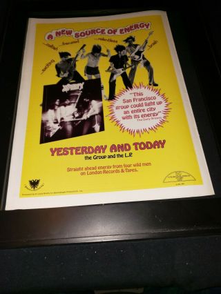 Y&t Yesterday And Today Rare Promo Poster Ad Framed