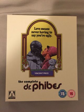 The Complete Dr Phibes Blu - Ray Arrow Video Region B Oop Rare Ltd Vincent Price