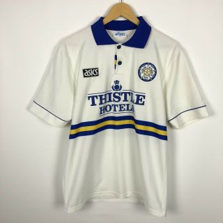 Rare Leeds United 1993 1995 Home Football Shirt Soccer Jersey Vintage Asics Sz M