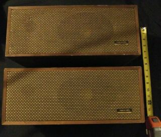 Vintage Rare Realistic Solo 4 Speakers 2 Cabinets With Speakers