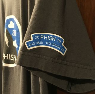 Phish T Shirt Official Authentic Telluride Colorado Summer Tour 2010 VERY RARE 3