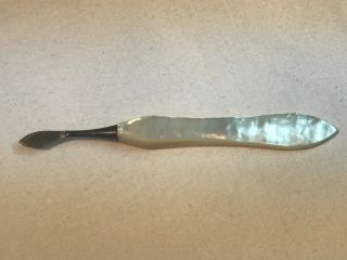 Vintage / Antique Manicure Tool - Mother Of Pearl Handle - 4 "