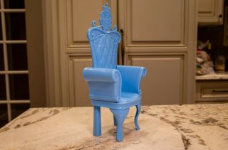 Mattel Barbie Doll Furniture Blue Throne Chair Swan Lake Castle Palace Prince 3